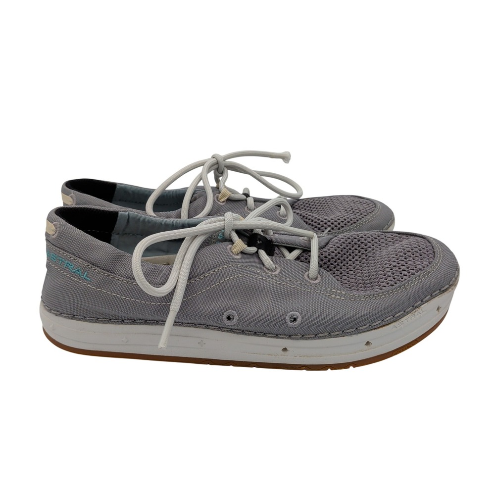 Astral Porter Womens Water Shoes Gray Canvas Mesh Boat Shoes Size 6 V182